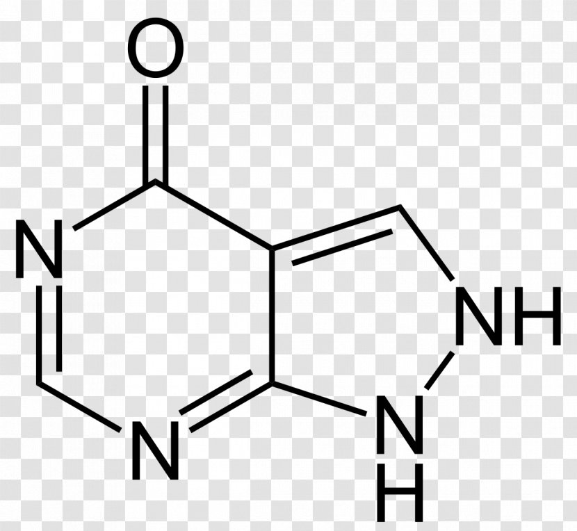 Allopurinol Xanthine Oxidase Uric Acid Purine Hypoxanthine - Enzyme Inhibitor - Mass Transparent PNG