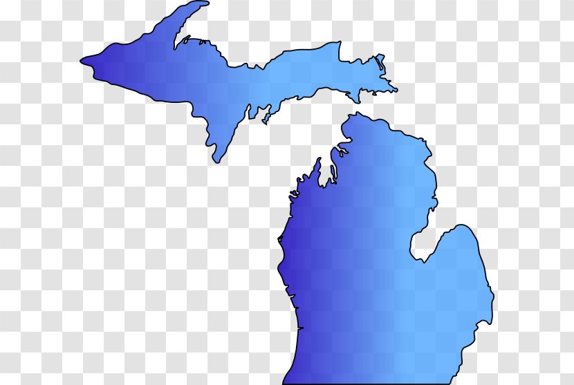 Michigan Map Clip Art - Silhouette Transparent PNG