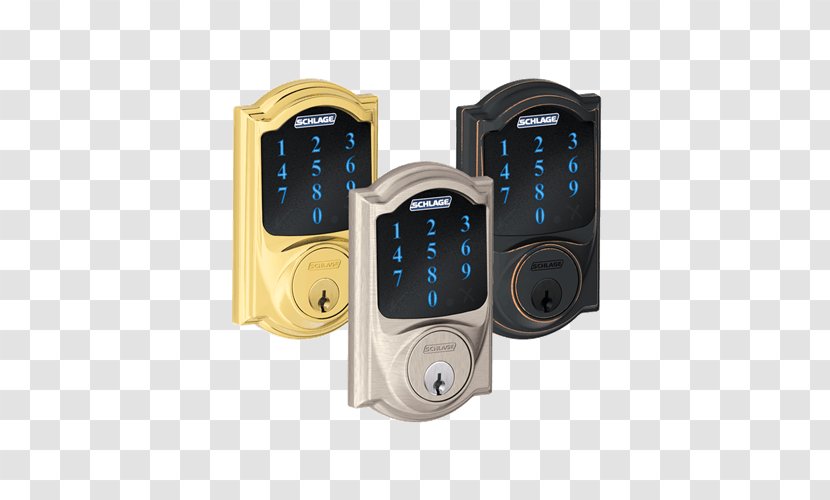 Smart Lock Dead Bolt Schlage Electronics - Touchscreen - Door Transparent PNG