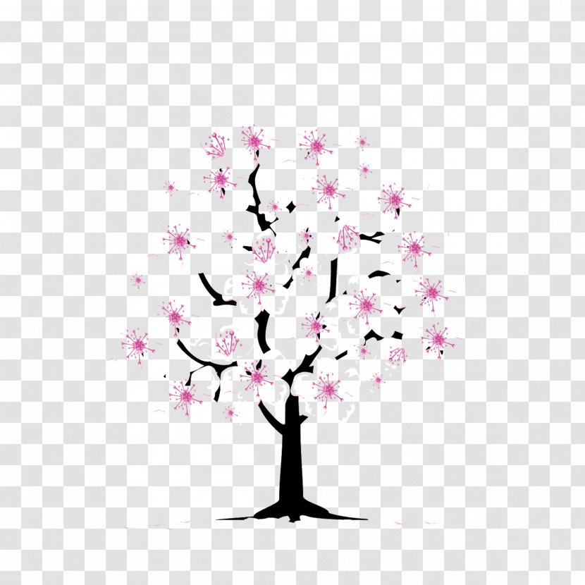 Cherry Blossom Tree Clip Art - Apple - Cartoon Hand-painted Trees Buckle Free Material Transparent PNG