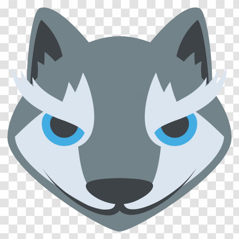 Gray Wolf Emoji Text Messaging Emoticon - Carnivoran Transparent PNG