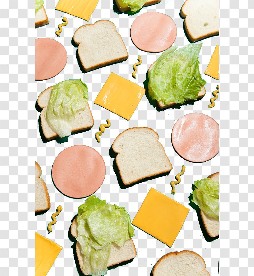 Hamburger Breakfast Vegetarian Cuisine Bread - Burger Trend Element Transparent PNG