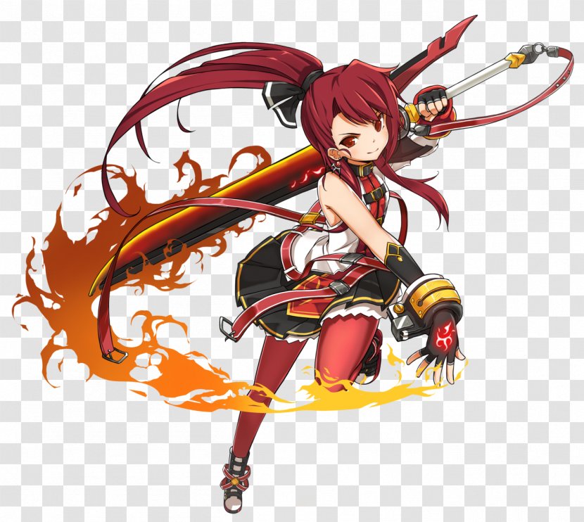 Elsword Elesis YouTube Knight Character - Watercolor - Blaze Transparent PNG