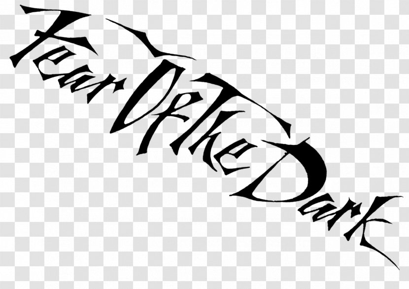 Line Art Fear Of The Dark Font - Drawing - Metal Transparent PNG