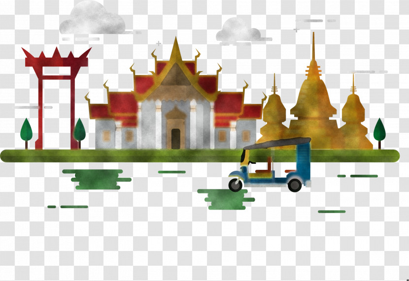 Landmark Green Architecture Temple Place Of Worship Transparent PNG