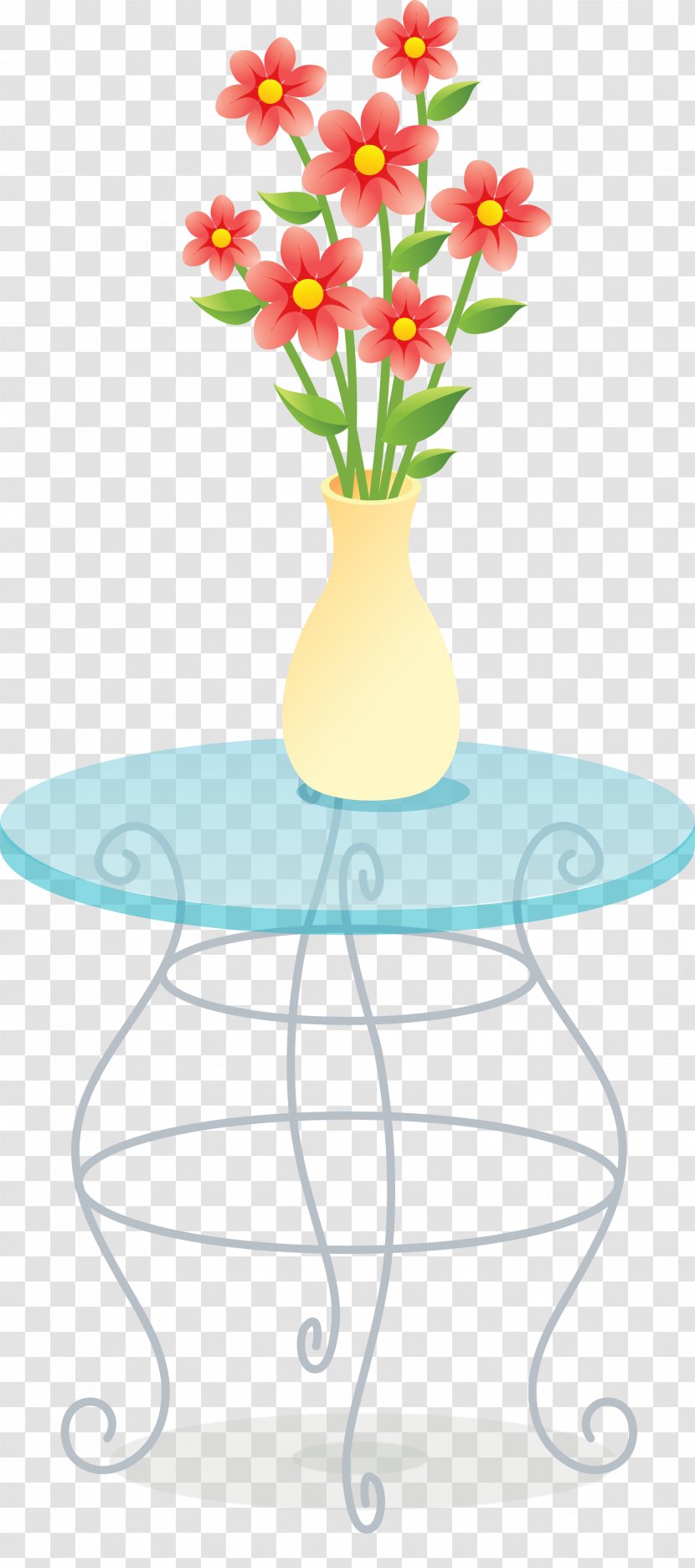 Clip Art Vase Image - Microsoft Office - Flower Silhouette Transparent PNG