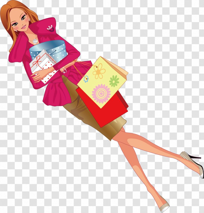 Design Image Cartoon Adobe Photoshop - Shopping - Ladies Transparent PNG