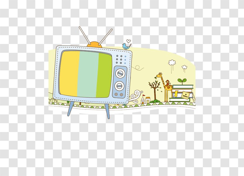 Cartoon Drawing Download - Yellow - Hand-painted Decorative Material TV Transparent PNG