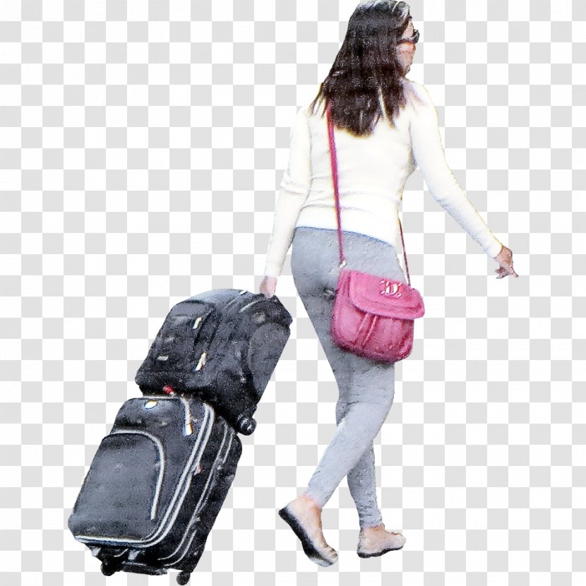 Pink Clothing Bag Standing Shoulder - Leg Jeans Transparent PNG