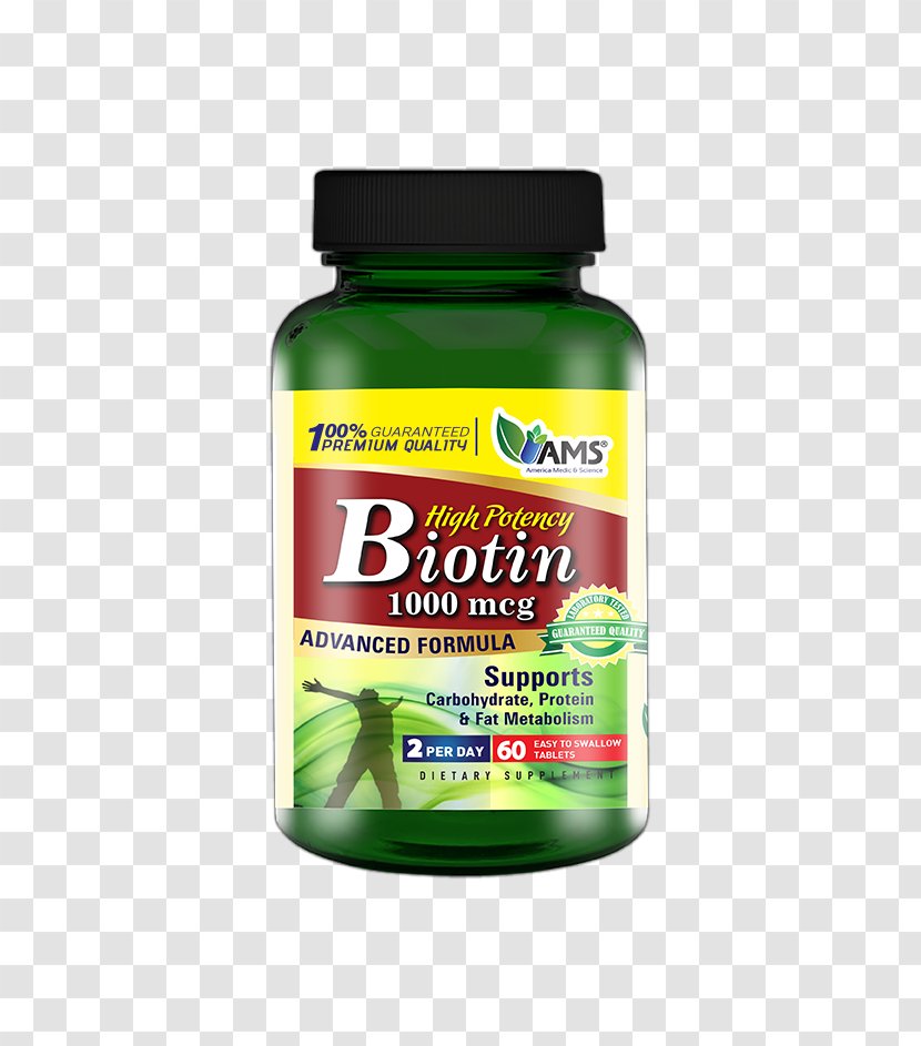 Biotin Dietary Supplement Acetylcysteine Coenzyme Q10 Vitamin - Tablet Transparent PNG
