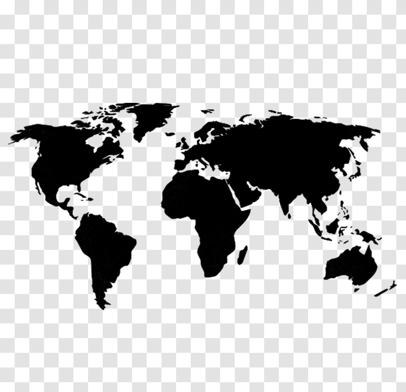 Globe World Map - Silhouette Transparent PNG