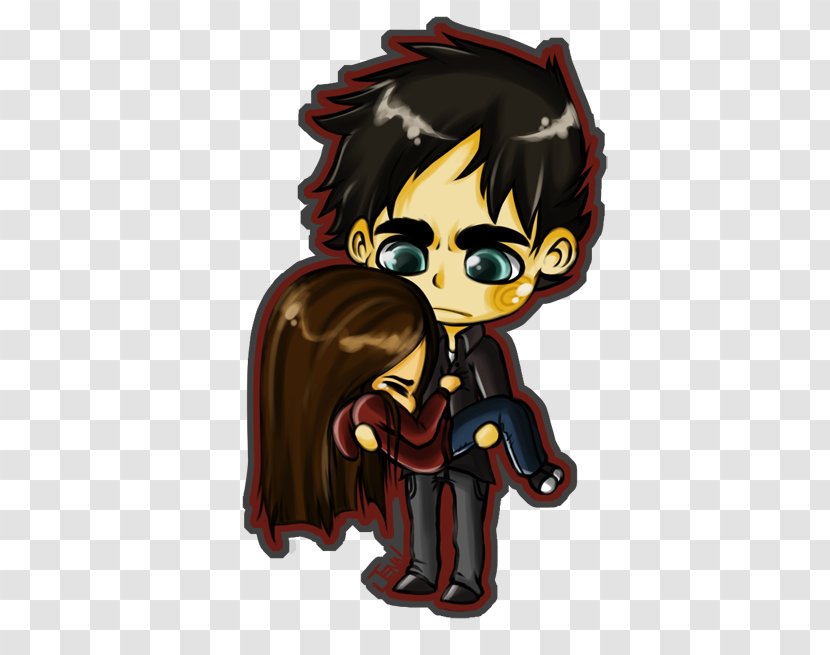 Elena Gilbert Drawing Vampire Damon Salvatore - Heart Transparent PNG