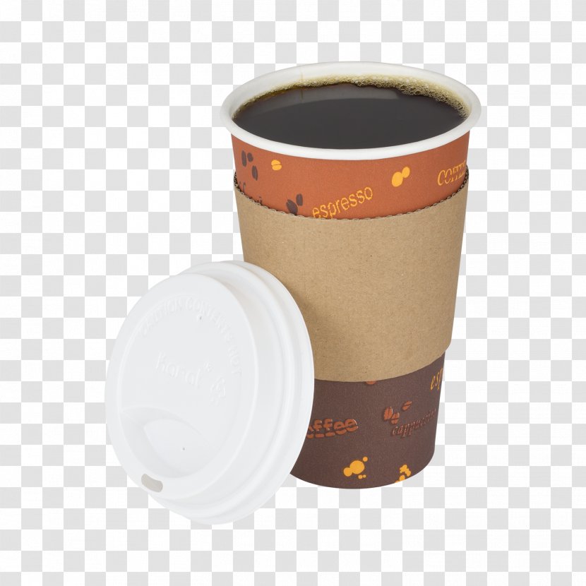Coffee Cup Sleeve Paper - Drink Transparent PNG