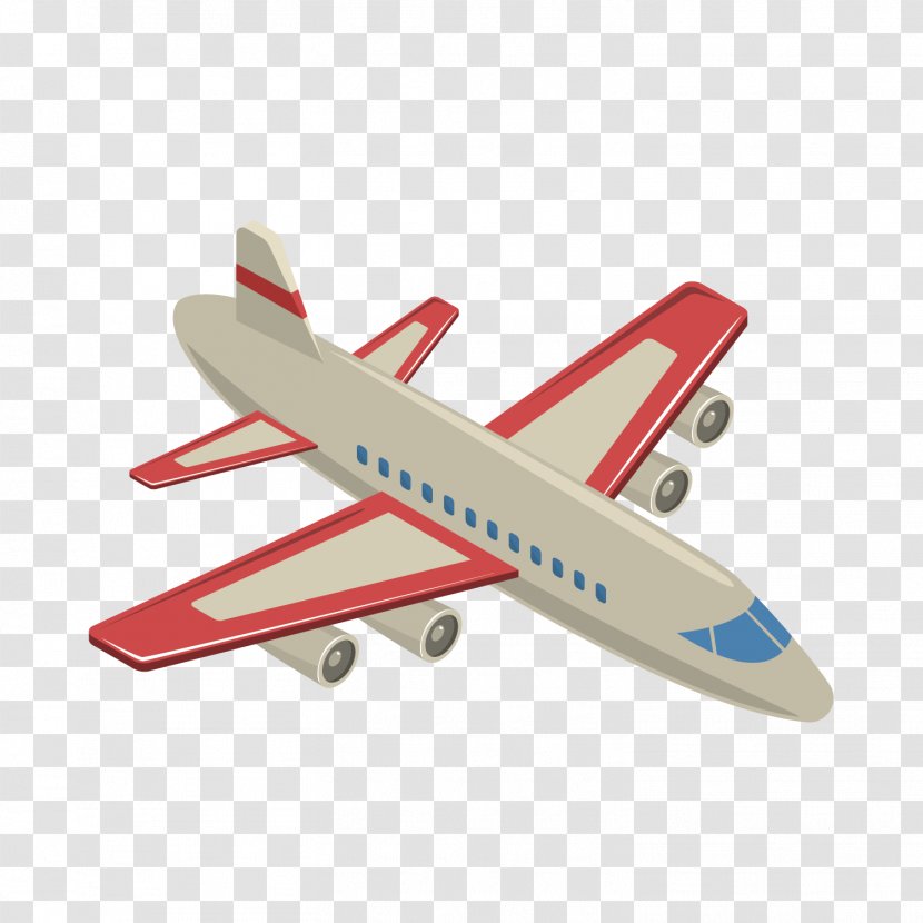 Airplane Narrow-body Aircraft Airliner - Aerospace Engineering - Vector Cartoon Hand-painted Passenger Transparent PNG
