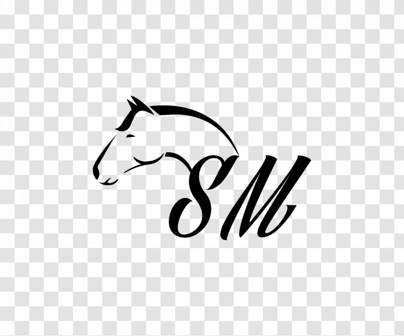 Logo Line Art Horse - Black And White - Sm Transparent PNG