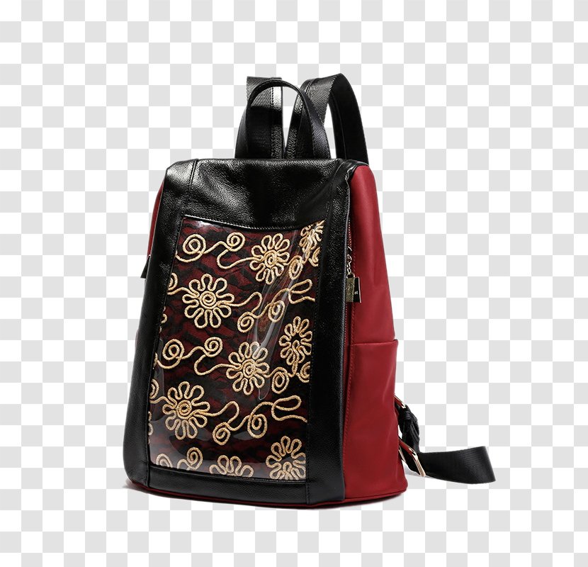 Handbag Backpack Gratis - Retro Fashion Personality Pattern Leather Transparent PNG