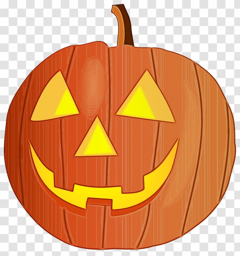 Cartoon Halloween Pumpkin - Wet Ink - Smile Food Transparent PNG
