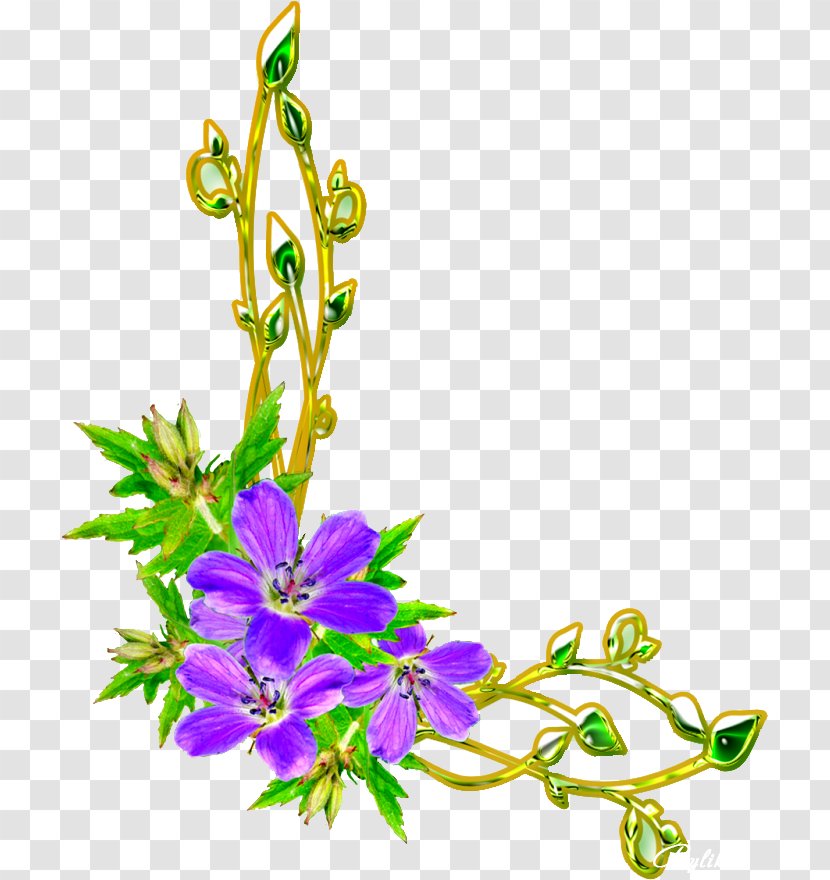 Blog Clip Art - Plant - Corner Flowers Transparent PNG