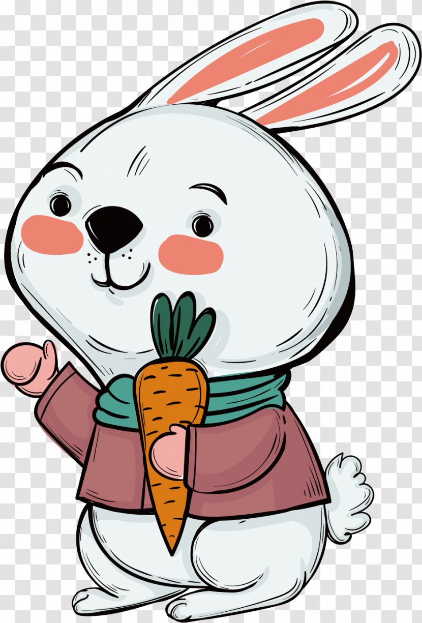 Easter Bunny Hare Rabbit Vector Graphics - Carrot - Roger Clipartmax Transparent PNG