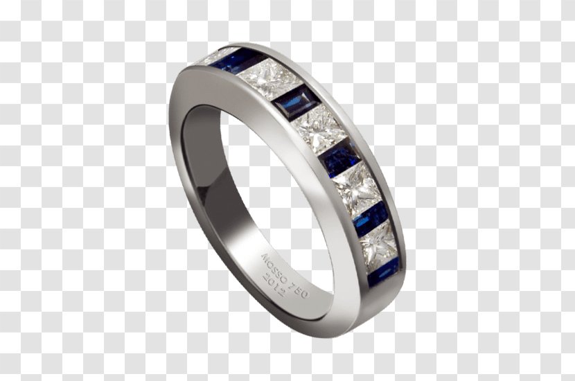 Sapphire Wedding Ring Silver Transparent PNG