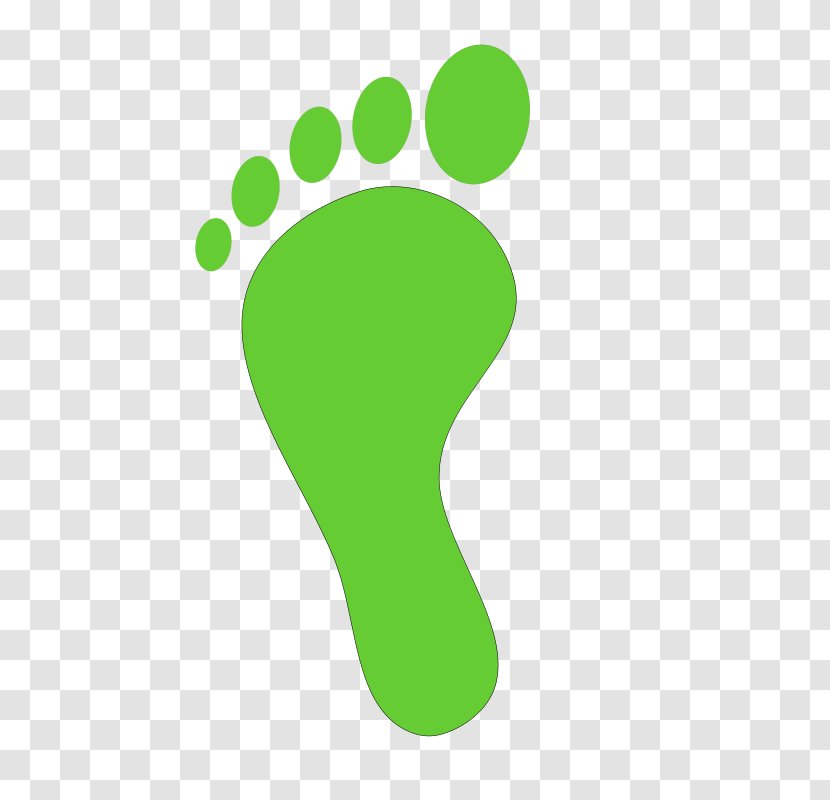 Footprint Clip Art - Green - Outline Transparent PNG