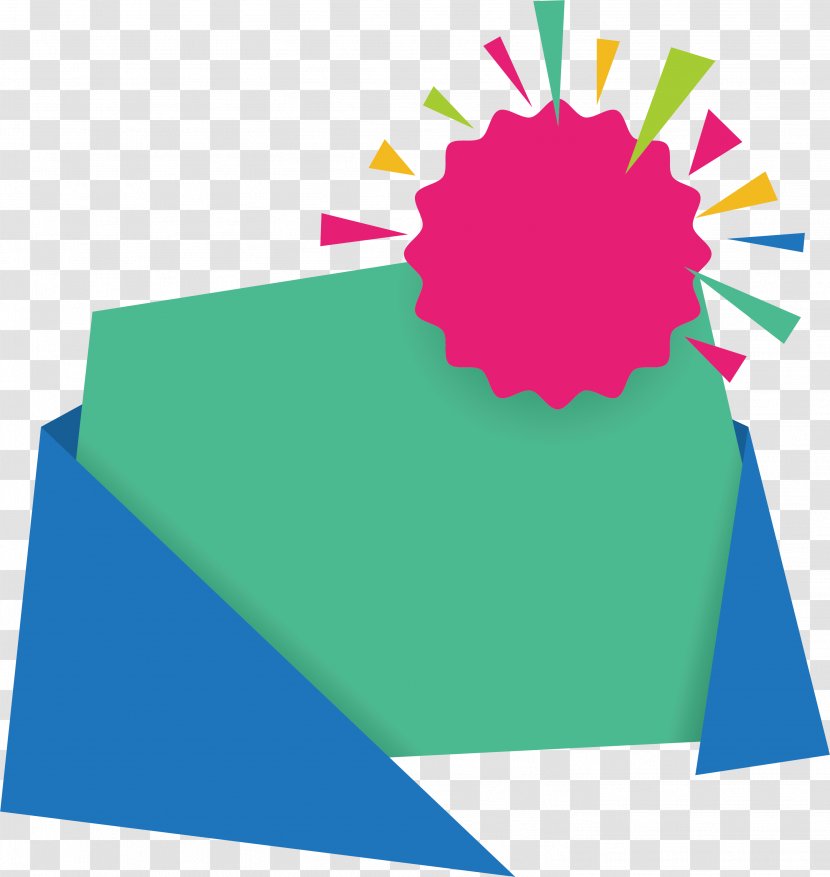 Green Promotion Clip Art - Discounts And Allowances - Blue Origami Title Box Transparent PNG