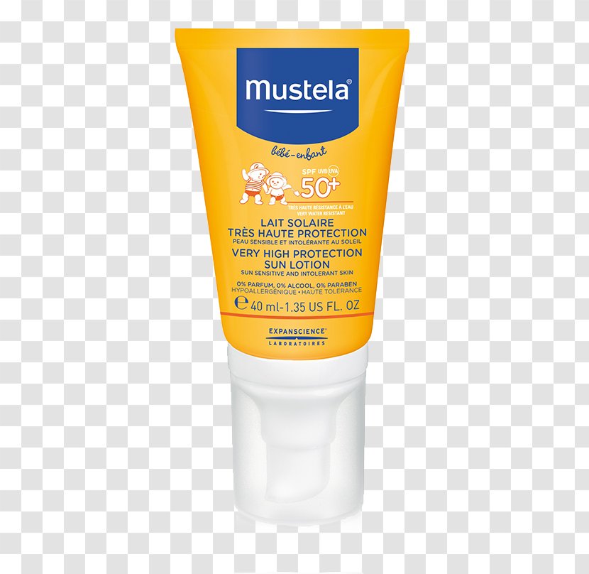 Sunscreen Milk Lotion Mustela Skin - Sun Transparent PNG