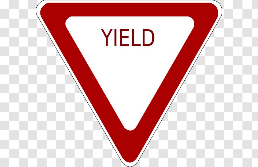 Yield Sign Traffic Clip Art - Brand - Images Of Signs Transparent PNG