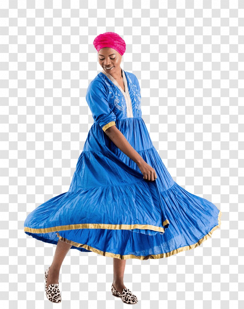 Haitians Woman Dress Fashion - Blue Transparent PNG