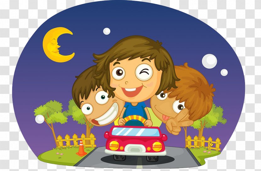 Royalty-free Illustration - Play - Children Drive The Car Transparent PNG