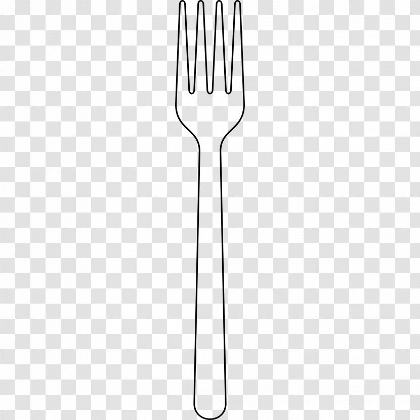 Fork Spoon Black And White Pattern - Flatware Cliparts Transparent PNG