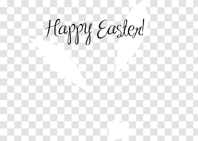 Easter Bunny Egg Hunt Clip Art - Black - Jesus Transparent PNG