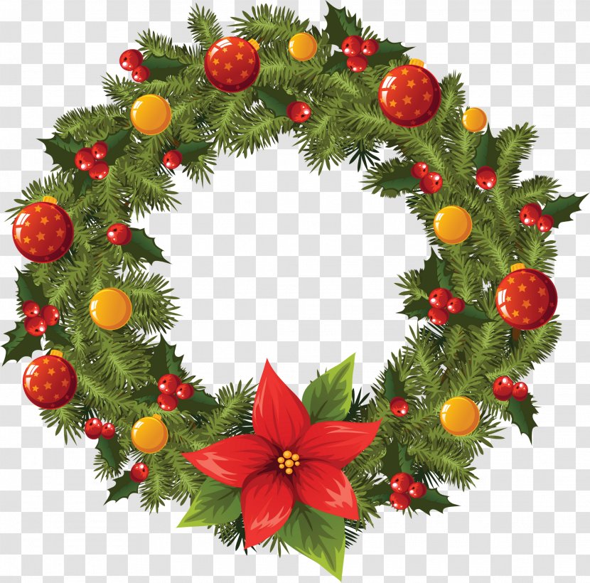 Wreath Christmas Ornament Garland Clip Art - Holiday Transparent PNG