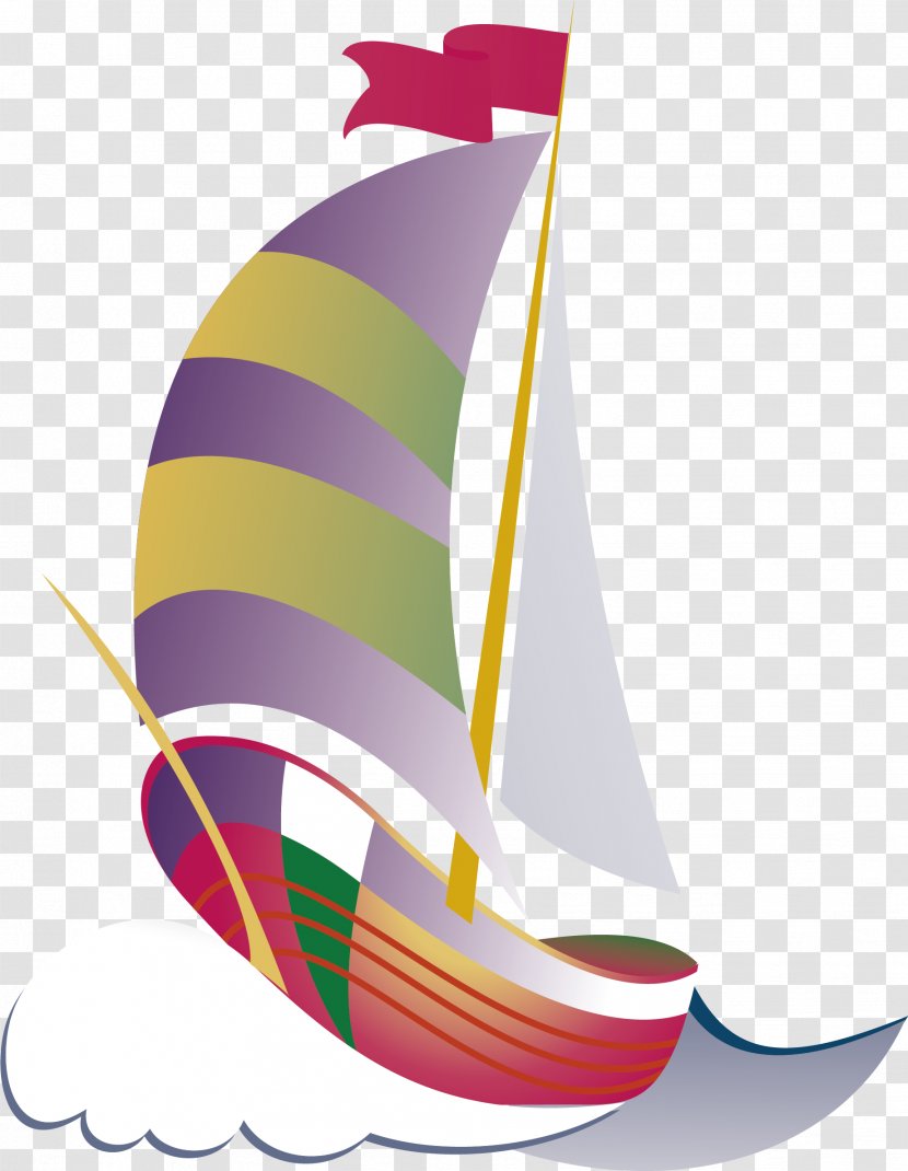 Sailing Ship Graphic Design Illustration - Vector Element Transparent PNG