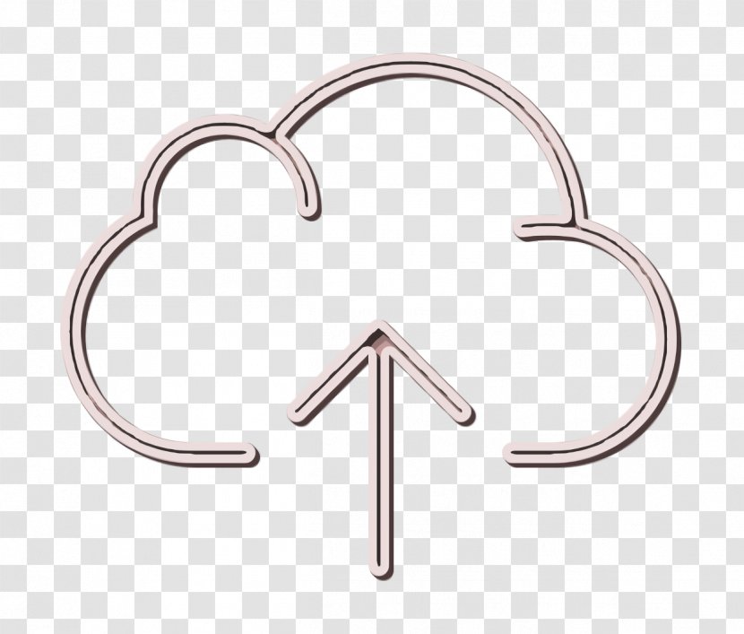 Upload Icon Cloud Computing Essential Set - Metal - Symbol Transparent PNG