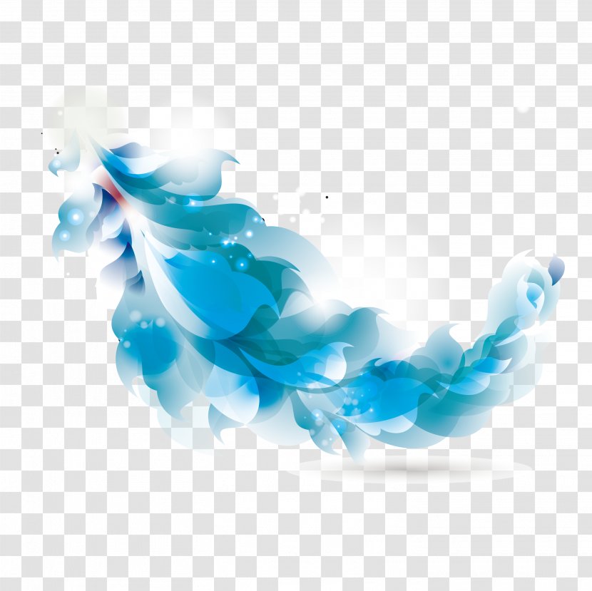 Illustration - Motif - Feather Flowers Transparent PNG