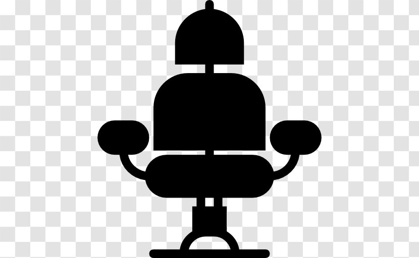 Barber Chair Hairdresser Hairstyle Shaving - Black And White - Barbershop Transparent PNG