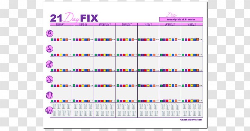 Meal Preparation Food Lunch Nutrition - Chart - Weekly Planner Transparent PNG