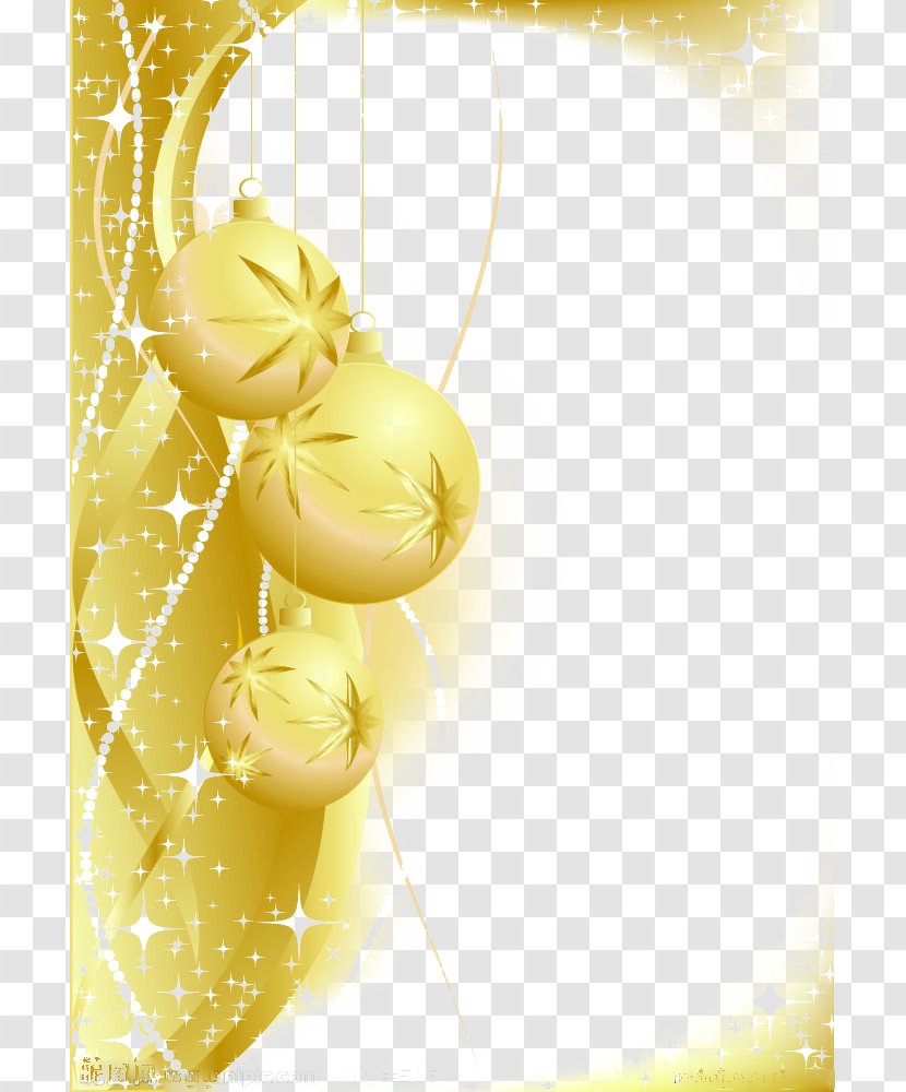 Christmas Decoration Gold Wallpaper - Ornament - Golden Transparent PNG
