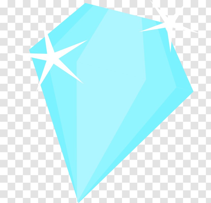 Blue Diamond Clip Art - Aqua - Triangular Pieces Transparent PNG