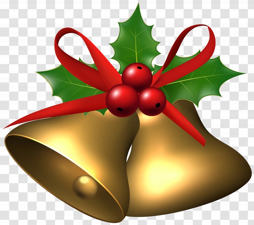 Common Holly Christmas Decoration Clip Art - Bell Transparent PNG