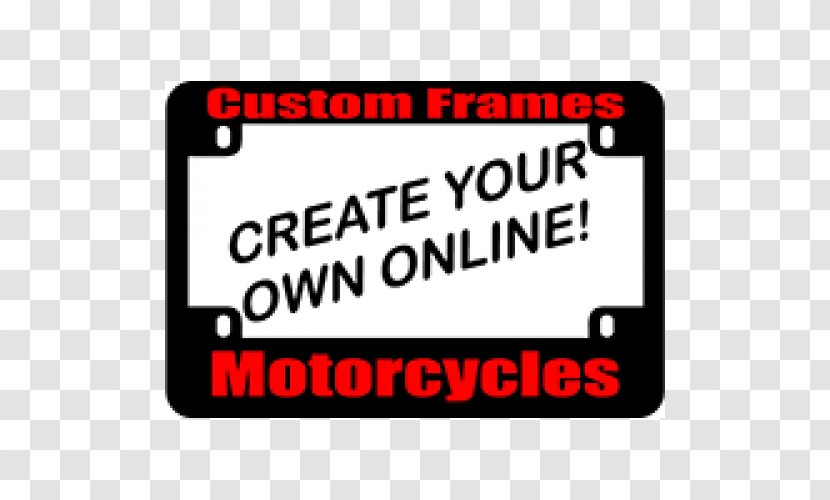 Vehicle License Plates Custom Motorcycle Bicycle Frames Frame - Brand Transparent PNG