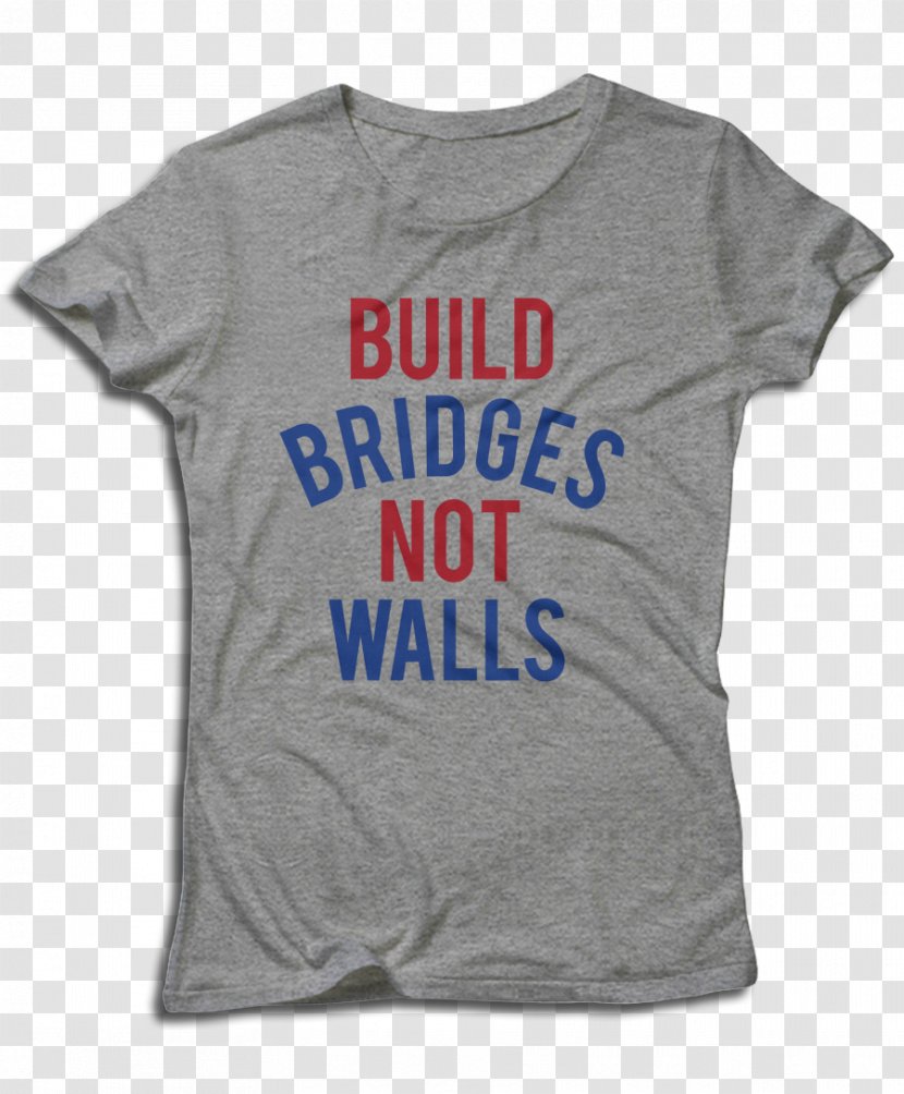 T-shirt Central Michigan University Sleeve Product - Build Bridges Not Walls Transparent PNG