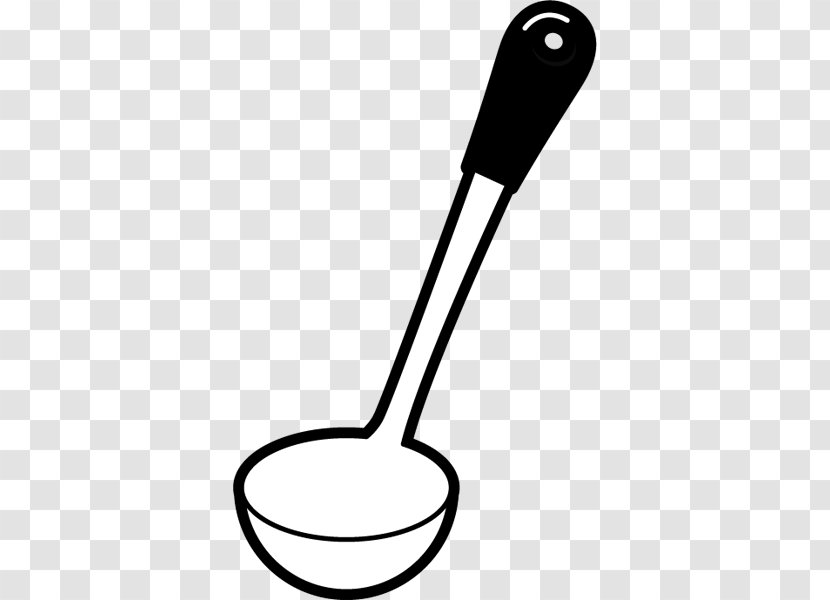 Ladle Cutlery Kitchen Utensil Clip Art - Black And White - Tool Transparent PNG