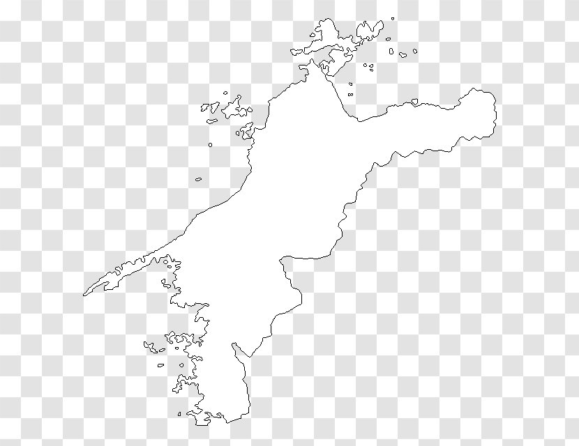 White Map Tree Line Art H&M - Area Transparent PNG