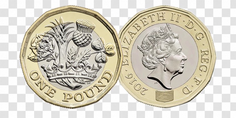 United Kingdom One Pound Coin Currency Money - States Dollar Transparent PNG