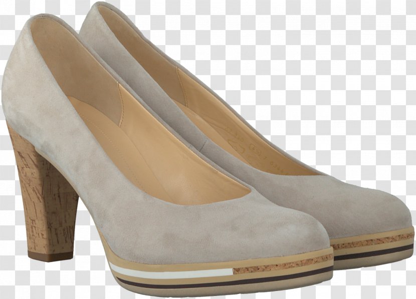 High-heeled Shoe Footwear Suede Beige - Outdoor Transparent PNG