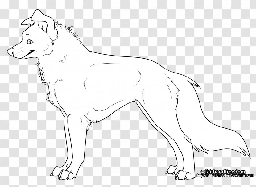 Dog Breed Red Fox Line Art White Transparent PNG