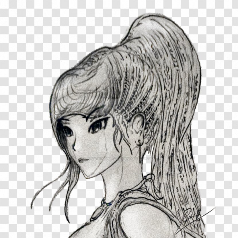 Line Art Hair Drawing Sketch - Flower - Cornrows Transparent PNG