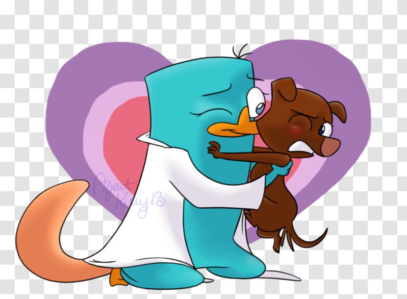 Perry The Platypus Canidae Illustration DeviantArt - Watercolor - Hugs And Kisses Transparent PNG